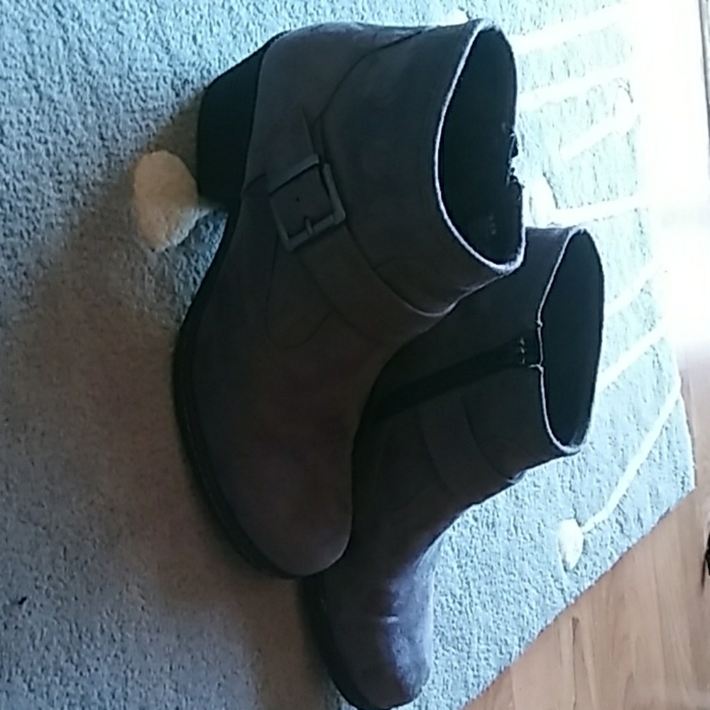 Gray booties